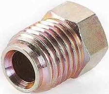 * 4 PIECES * 1/4 STEEL Inverted Double Flare Brake Fitting PLUG 7/16-24 thread picture
