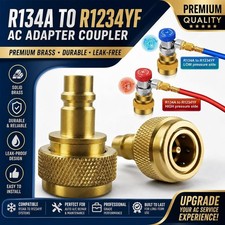 R134A to R1234YF Quick Couplers Kit Adapter Adjustable High & Low Connection US picture
