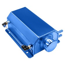 Universal 2L Aluminum Coolant Radiator Overflow Reservoir Expansion Tank BLUE picture