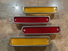 1973-1980 Chevrolet GMC Pickup Truck Front Rear Side Marker Lights Lamp 4PC Trim picture