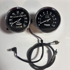 1973-74 TRIUMPH TR5T TROPHY TRAIL TACHOMETER / SPEEDOMETER WORKS 500 NIPPON picture