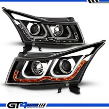 Aggresive U-Type LED Projector Headlights 2011-2016 Chevy Cruze - Bulbs Included picture