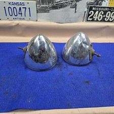 1929,1930,1931  Chevrolet headlight buckets pair  chrome chevy GUIDE  shell only picture