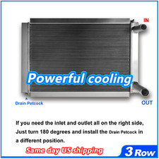 Universal 3 Row Aluminum Airboat Radiator 31''W x 21''H High Performance 209000 picture