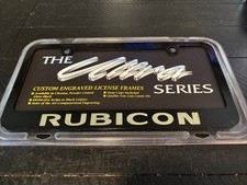 Jeep Rubicon Laser Etched Logo License Plate Frame Black Official Licensed picture