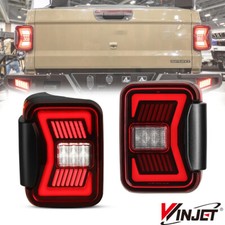 LED Tube Tail Lights For 2019-2023 Jeep Gladiator JT Sequential Signal Red PAIR picture