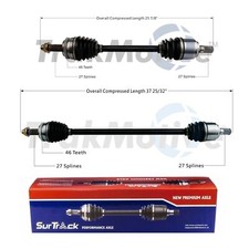 SurTrack Pair Set of 2 Front CV Axle Shafts For Kia Soul 2.0 Automatic 2012-2013 picture