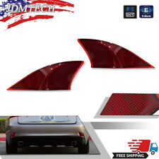 OE-Spec Red Lens Rear Bumper Reflector Covers For 2014-2020 Lexus IS IS250 IS350 picture