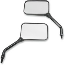 Emgo GP Deluxe Mirror Set Rectangular 10mm Short Stem Black Universal picture