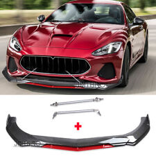 Front Bumper Lip Splitter Spoiler Carbon+Strut Rod For Maserati Granturismo S MC picture