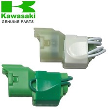 (2PC) White + Green OEM KX250 KX450 DFI Wire-Lead Coupler 26011-0748 26011-0727 picture