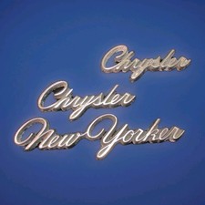 Vintage 1967-1970s 2 Chrysler & 1 New Yorker Emblems  picture