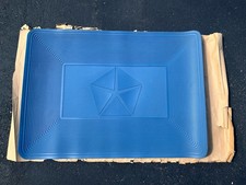 Vintage Mopar Trunk Mat / Service Mat with Pentastar Emblem - Blue picture