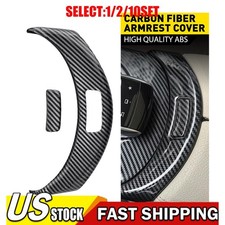 For Benz C-Class 15-20 Carbon Fiber Armrest Box Cover Trim Decor Cover Trim 1~10 picture