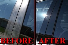 Black Pillar Posts for Jeep Cherokee 14-17 6pc Set Door Trim Piano Cover Kit picture