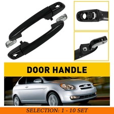 2-20PCS Door Handle Exterior Front Black For 2006-2011 Hyundai Accent Left&Right picture