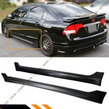 FOR 2006-11 HONDA CIVIC 4 DOOR SEDAN LX EX Si MUG RR STYLE SIDE SKIRT EXTENSION picture