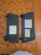 Tested 2016-2019 Ford Explorer Black Sun Visor Set Pair w/ Lights & Homelink OEM picture