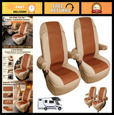 Waterproof Nappa Leather RV Seat Covers for Captain Chairs, Pet-Friendly, 2 Pack picture