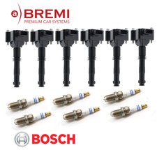 Ignition Coil + Spark Plug (6set) OEM Bosch Bremi for Porsche 911 Boxster 99-04 picture