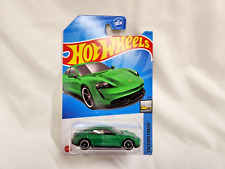 💎 2023 Hot Wheels Green Porsche Taycan Turbo S 149/250 Factory Fresh 4/5 picture