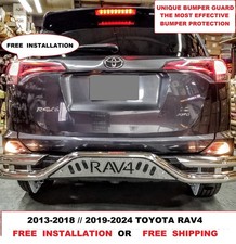 2013-2018/2019-2024 TOYOTA RAV4. STAINLES STEEL REAR BUMPER GUARD PROTECTORE. picture