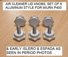 Aluminum Air Cleaner Knobs, QTY 6.  Lamborghini Miura P400 Islero  Espada S1 picture