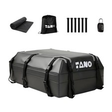 Car Roof Bag - 21 Cubic Feet Rooftop Cargo Carrier, 100% 21 Cubic, Black  picture