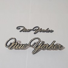 Lot 2 Vintage 1988-93 Chrysler New Yorker OEM Emblem Badge Logo Symbol Insignia picture