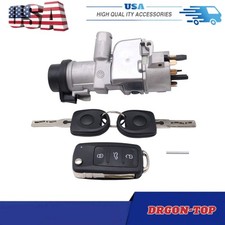For VW 2002-10 Beetle Ignition Lock Cylinder Assembly With Key Shells 4B0905851P picture