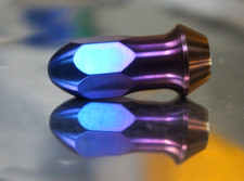 20x Purple Blue Titanium Lug Wheel Nut set 1/2-20 HEX17 Closed End picture