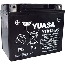 Yuasa AGM Battery - YTX12-BS - Maintenance-Free YUAM3RH2SIND picture