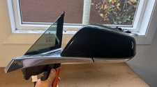 12-20 Tesla Model S Left Driver Door Mirror Quarter Glass Black OEM 1041317-00 picture
