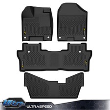 Floor Mats All Weather Floor Mats Liner TPE Waterproof Fit for 16-22 Honda Pilot picture