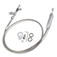 700R4 Stainless Steel Braided Transmission Kick Down Detent Cable SBC BBC for GM picture