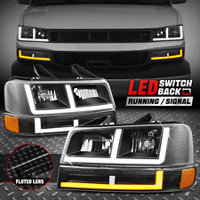[Switchback F-LED DRL] For 03-24 Chevy Express GMC Savana 1500-3500 Headlights picture