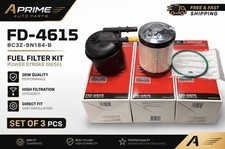 OEM 3 Pcs. Motorcraft Diesel Fuel Filter FD4615 for Ford F-250 Super F-350 6.7L picture