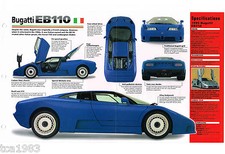 BUGATTI EB110 IMP Brochure, 1992/1993/1994/1995 EB-110 picture