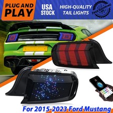 2x RGB LED Sequential Tail Lights For 2015-2023 Ford Mustang Brake Animation picture