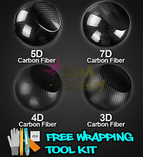 3D 4D 5D 7D Premium Matte Gloss Semi Black Carbon Fiber Vinyl Wrap Sticker picture