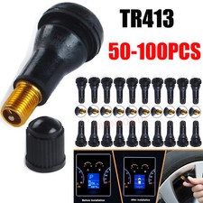  50/100Pcs Tire VALVE STEMS TR 413 Snap-In Car Auto Short Rubber Tubeless Tyre picture
