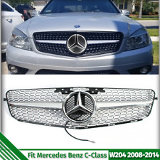 Chrome Front Grille Grill For Mercedes Benz W204 C250 C300 2008-2014 W/LED Star picture