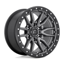 17x9 Fuel Wheels D680 Rebel Matte Gun Metal Black Bead Ring Rims 6x139.7 (1pc) picture
