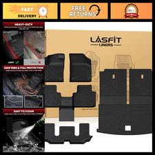 All-Weather Floor Mats Full Set for Volkswagen Atlas 2019-2026, 3-Row, Cargo & S picture