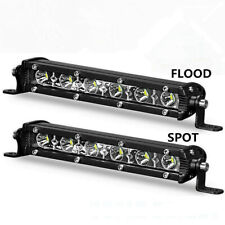 7inch Slim LED Work Light Bar Single Row Spot Flood Offroad Driving ATV 4WD SUV picture