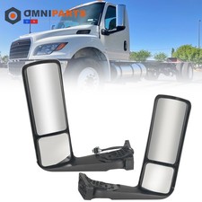2PCS LH+RH Chrome Heated Door Mirror For 17-24 International Harvester LT LT625 picture