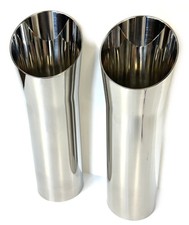 1968-72 Oldsmobile Cutlass 442 Chrome Stainless Steel Trumpet Exhaust Tips picture