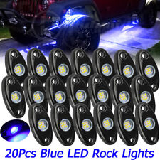 20X Blue LED Rock Lights Underbody Trail Rig Glow Lamp Offroad SUV Pickup Truck picture