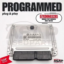 ✅ 07K906032BS   PLUG N Go 08 VW NEW BEETLE ECM ECU CONTROL MODULE PCM 2.5 ✅ picture
