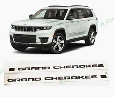 2PCS Door Gloss Black Emblems Fit For 2021-2024 Jeep Grand Cherokee WL/WK picture